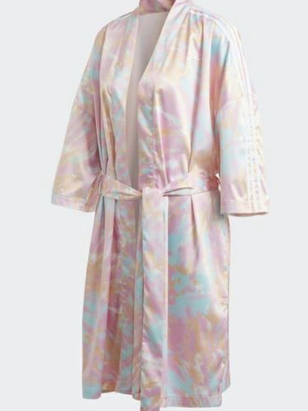 JACKET Pastel Satin Kimono Robe - Pink Adidas